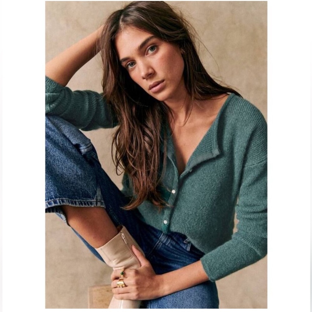 EUC Sézane sage gaspard cardigan, XS